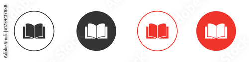 open book icon silhouette. editable vector template