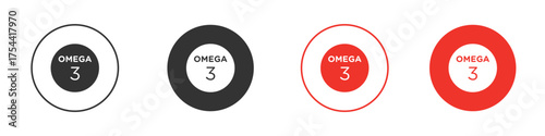 Omega icon silhouette. editable vector template