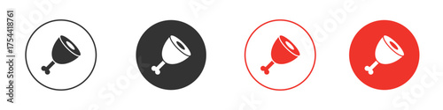 Meat icon silhouette. editable vector template