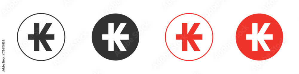 Obraz premium Kip icon silhouette. editable vector template