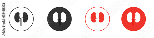 Kidneys icon silhouette. editable vector template