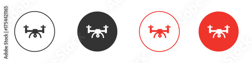 Drone icon silhouette. editable vector template