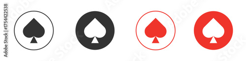 Card-spade icon silhouette. editable vector template