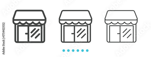 Store Icon. Thin line icon vector
