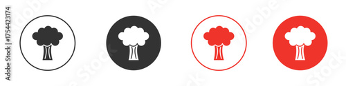 Broccoli icon silhouette. editable vector template