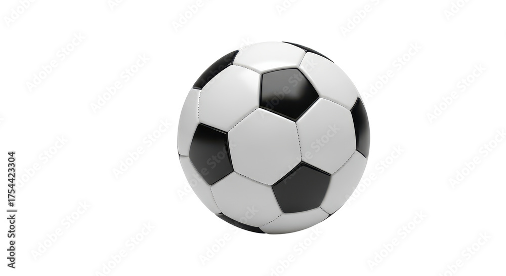 Obraz premium Soccer ball close-up for sport and recreation isolated PNG with Transparent Background