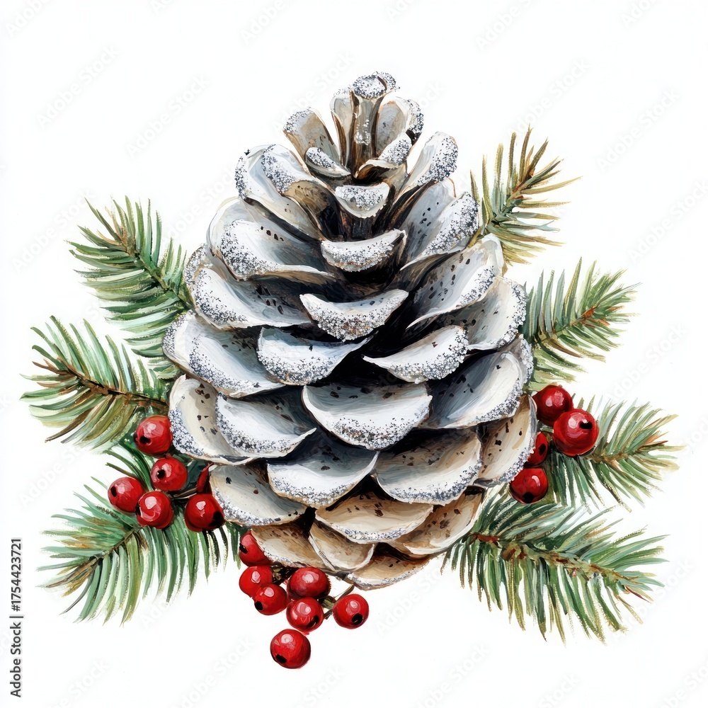 Fototapeta premium Christmas Pine Cone pine background christmas.