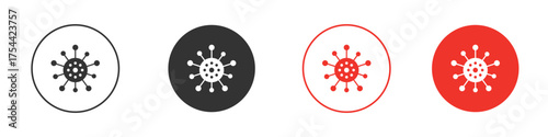 Bacteria icon silhouette. editable vector template