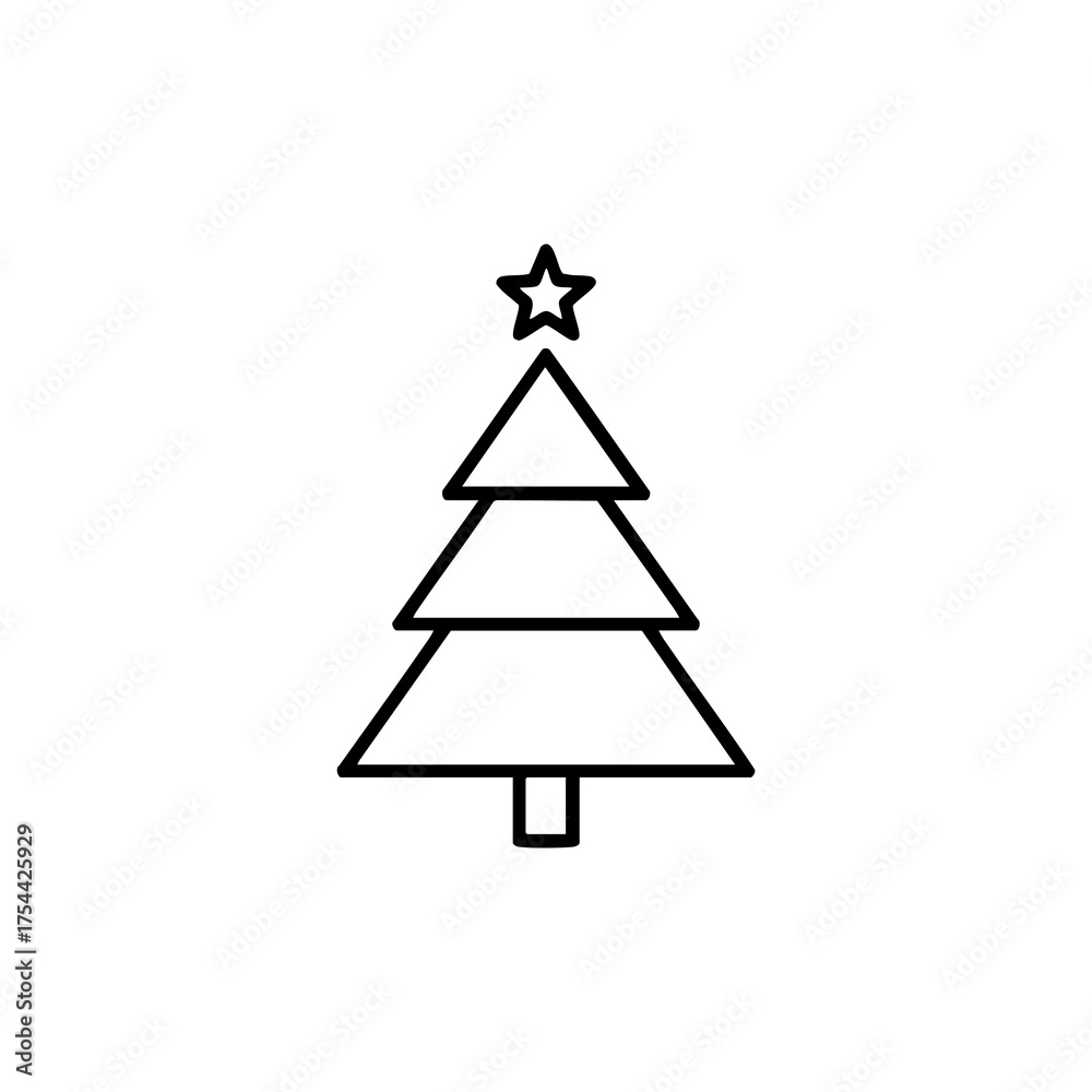 Fototapeta premium Christmas tree icon