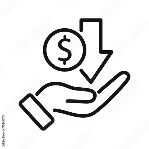 Cashback flat icon set, return money, send or receive money