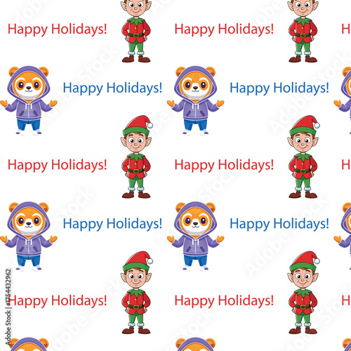 Children's pattern with an inscription, suitable for various designs