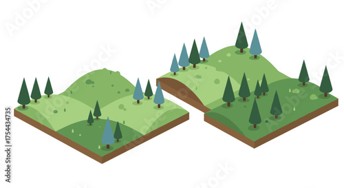 Isometric scene of two boxers sparring in a boxing ring