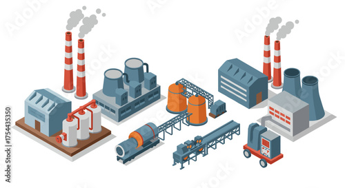 Colorful isometric audio devices set featuring headphones and speakers