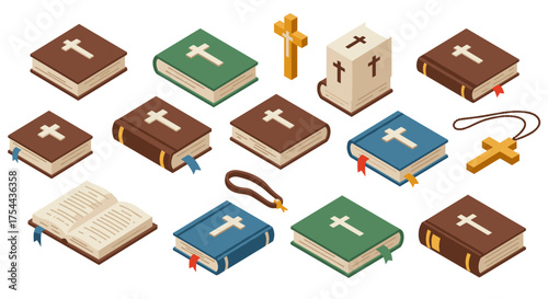 Woman reaching for alarm clock in minimalist bedroom isometric design