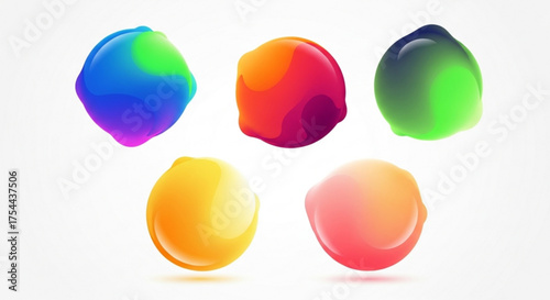 Collection of vibrant gradient shapes, perfect for adding a modern touch to your designs with their smooth and colorful transitions