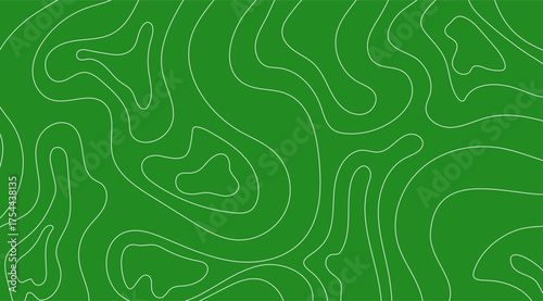 A vibrant green background features intricate, flowing white lines creating an abstract topographic map-like pattern, ideal for a modern and nature-inspired design element