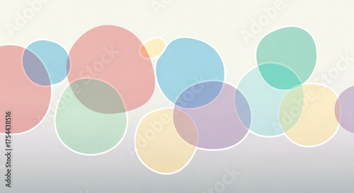 Abstract pastel circles on a create a soft and dreamy effect, perfect for adding a touch of whimsy and elegance to any design project