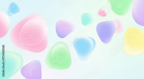 Pastel abstract background with soft gradient colors and smooth shapes, creating a dreamy and calming atmosphere for graphic design and digital art