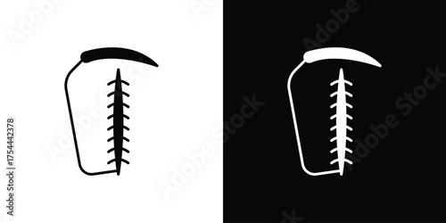 Suture icon black silhouette pack. black and white icons