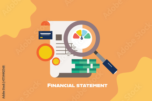 Financial Statement with transactions, Bank statement showing amount and number of transactions, checking the credit score of a person.
