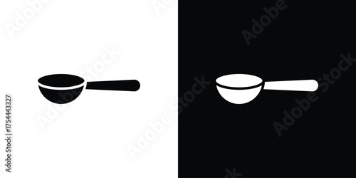 Scoop icon black silhouette pack. black and white icons