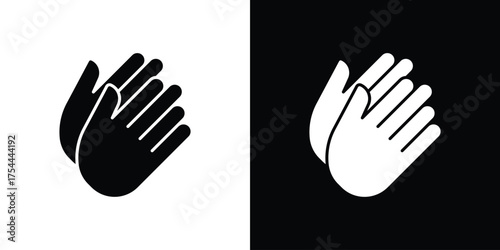 Pray icon black silhouette pack. black and white icons