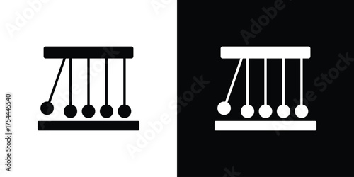 Momentum icon black silhouette pack. black and white icons