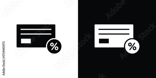 Loyalty card icon black silhouette pack. black and white icons