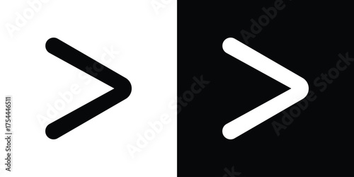 Is greater than icon black silhouette pack. black and white icons