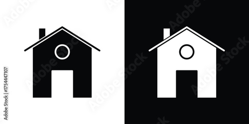 Home icon black silhouette pack. black and white icons