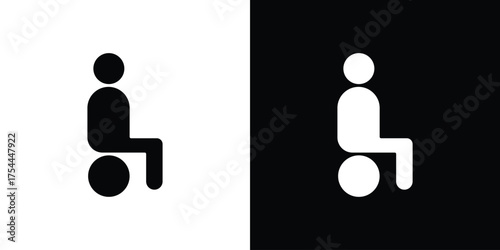 Fitness Ball icon black silhouette pack. black and white icons