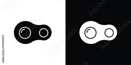 Cell division icon black silhouette pack. black and white icons