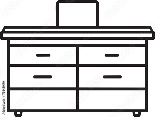 Reception Desk (School Office) vector icon on white background