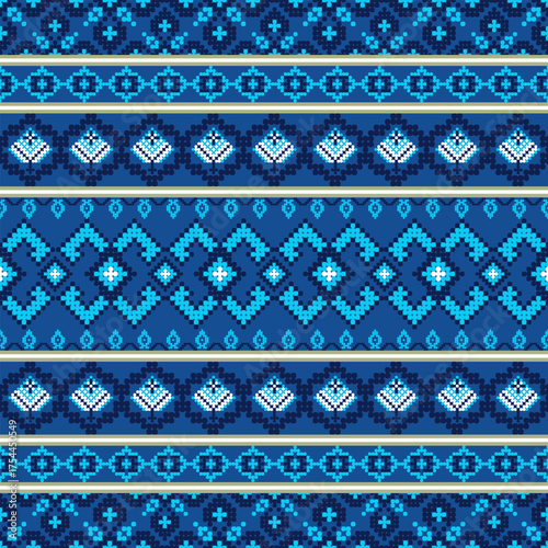 Pixel of seamless patterns. Vector illustration design digital file download for print, printable, wallpaper, background, decoration, traditional, texture, textile and many projects.