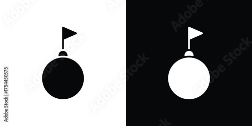 Buoy icon black silhouette pack. black and white icons