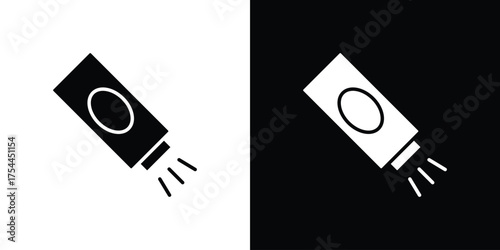 Baby powder icon black silhouette pack. black and white icons