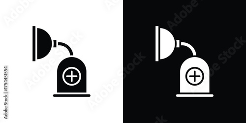 Anesthesia icon black silhouette pack. black and white icons