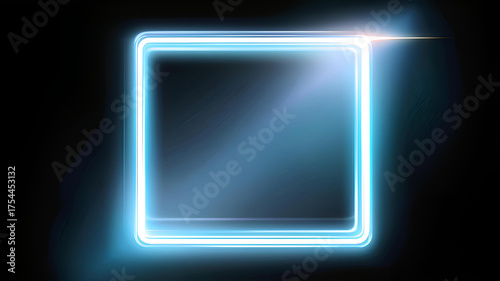 blue glowing frame