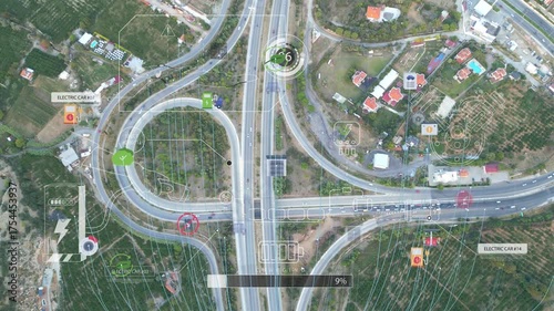 Transportation and technology concept. Intelligent Transport Systems. Mobility as a service. High quality 4k footage