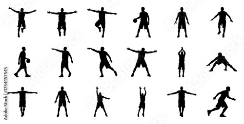 Basketball Player Silhouettes sport action