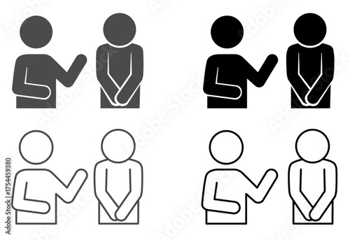 失敗に落込む人と慰める人や他己紹介する人