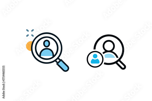  magnifying glass searching victor icon