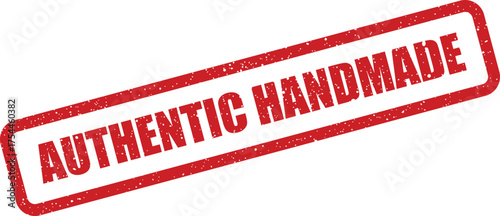 Distressed authentic handmade label graphic symbolizing quality and craftsmanship for creative products
