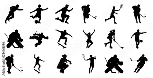 Sports Silhouettes Collection athletes action
