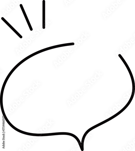 シンプルな吹き出し　モノトーン