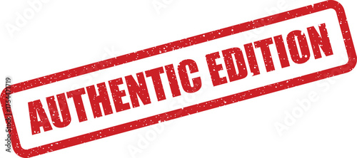 Grunge texture stamp mark with Authentic Edition text, often used for limited publications and collector items