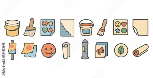 Home renovation linear icons set – diy, construction, repair symbols