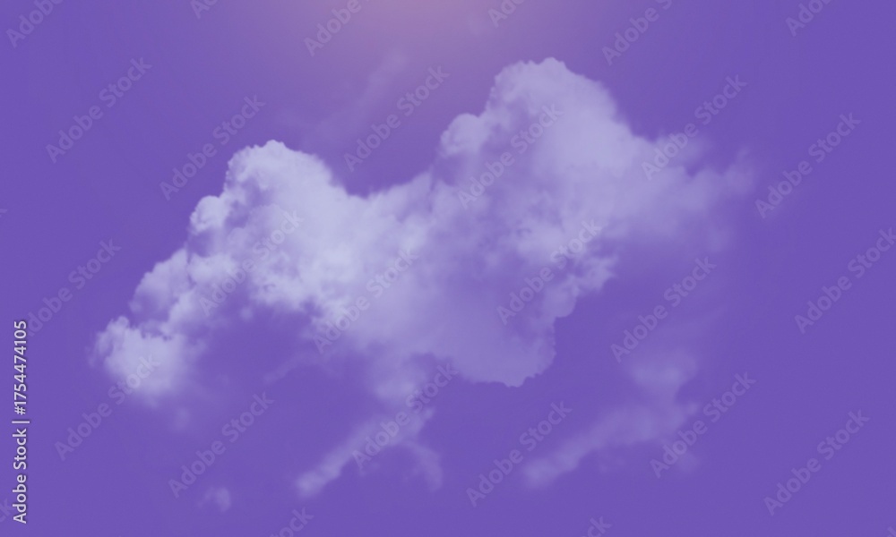 Fototapeta premium Abstract Light Gray Cloud on Blue Background