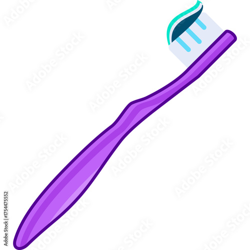 Purple Toothbrush Vector