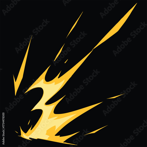 blazing light flame fire explosion vector, fire explosion anime effect	
